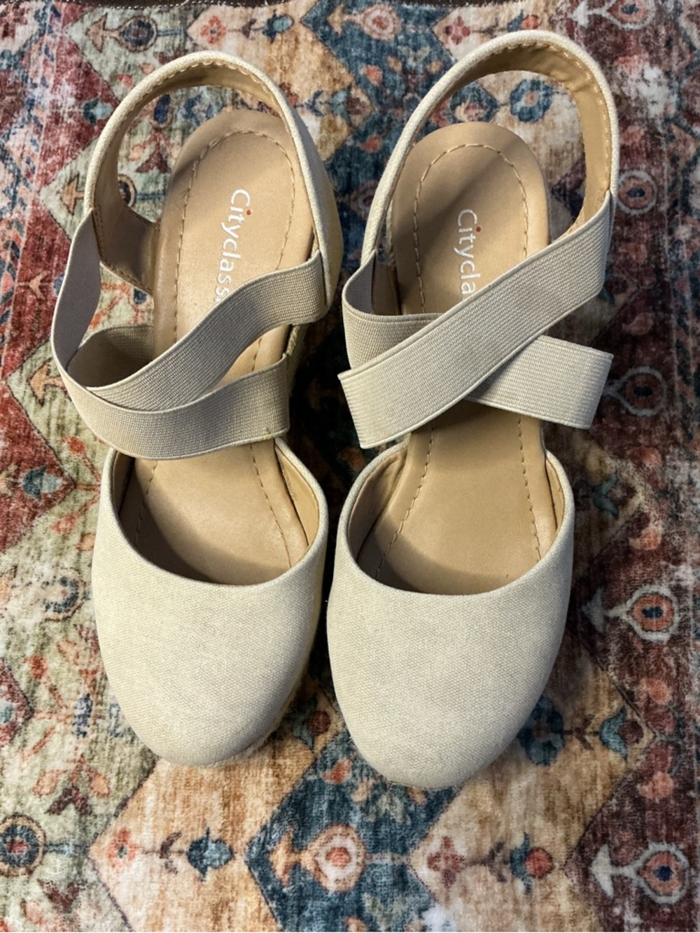 Casual Summer Beige Strappy Sandals Women's US 6.5